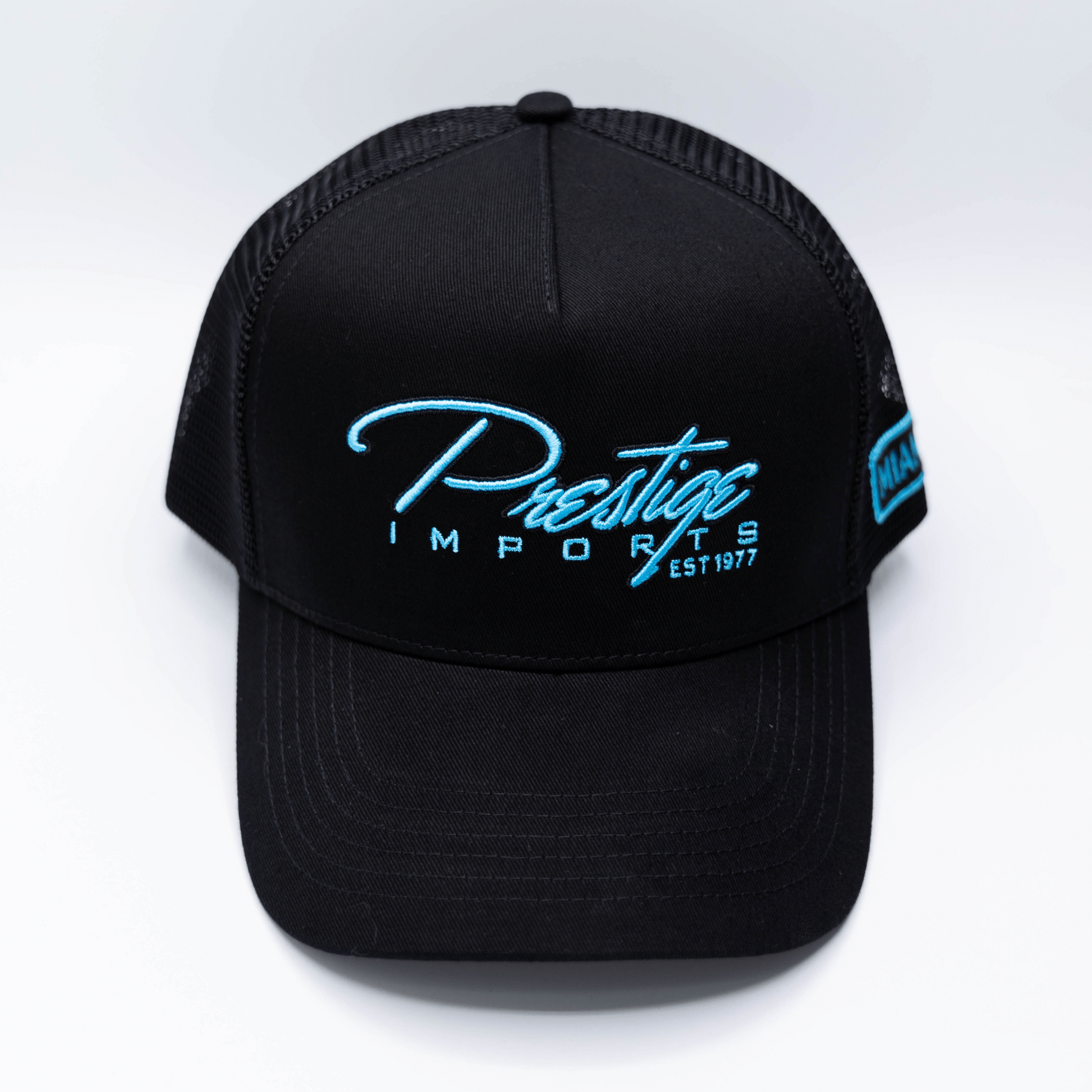 ScreenShot2023-08-19at4.26.27PM (1) Trucker Style Blue logo Prestige Bonnet