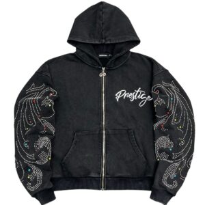 Monarch Rhinestone Black Prestige Hoodie