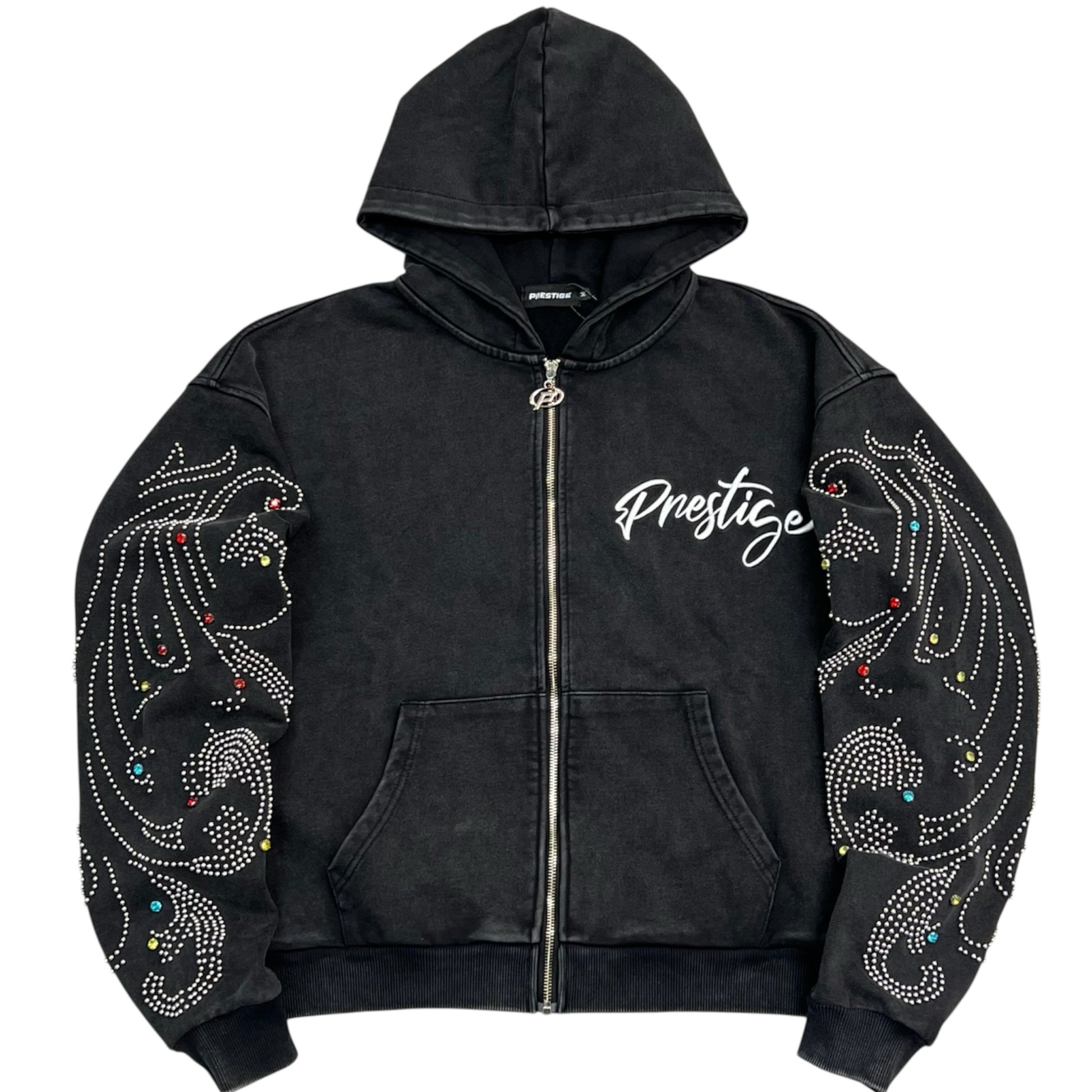 Photoroom_20251227_230110 (1) Monarch Rhinestone Black Prestige Hoodie